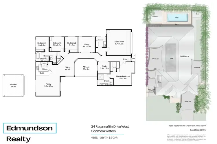 Floorplan of Homely house listing, 34 Ragamuffin Drive West, Coomera Waters QLD 4209