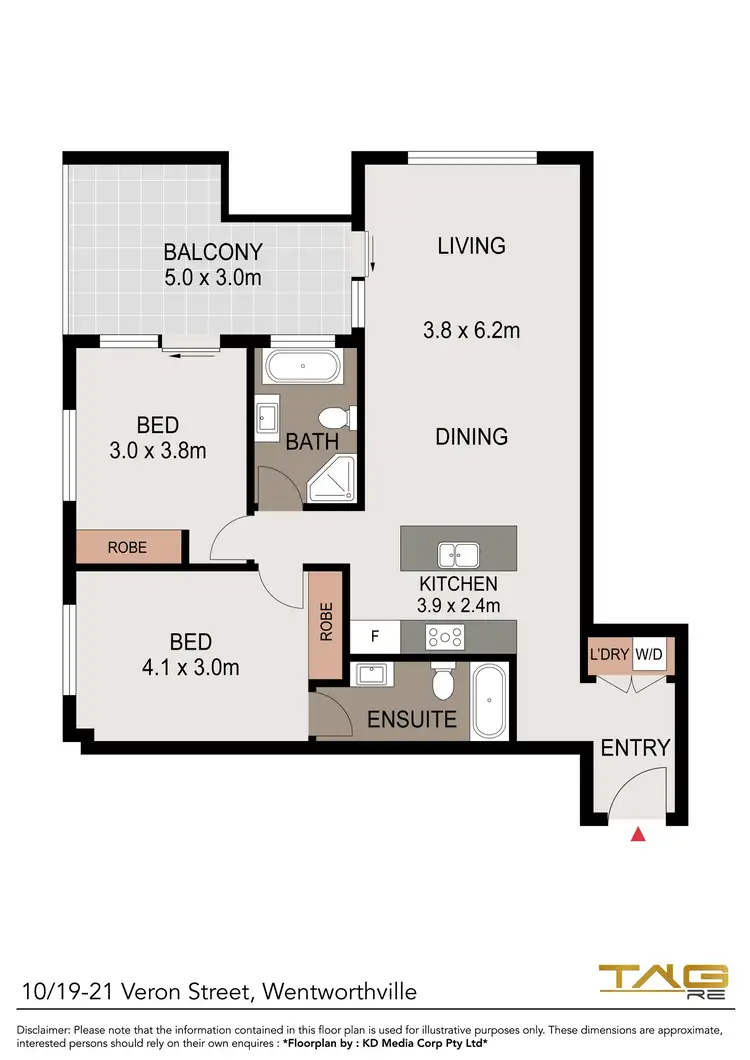Floorplan of Homely unit listing, 10/19-21 Veron Street, Wentworthville NSW 2145