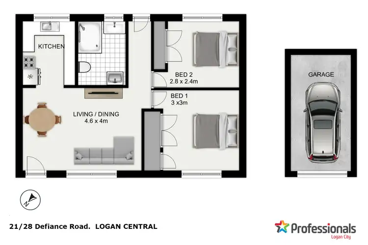 Floorplan of Homely unit listing, 21/28 Defiance Road, Logan Central QLD 4114