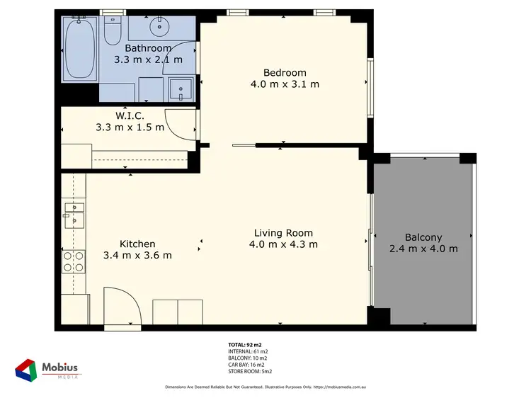 Floorplan of Homely apartment listing, 19/9 Delhi Street, West Perth WA 6005