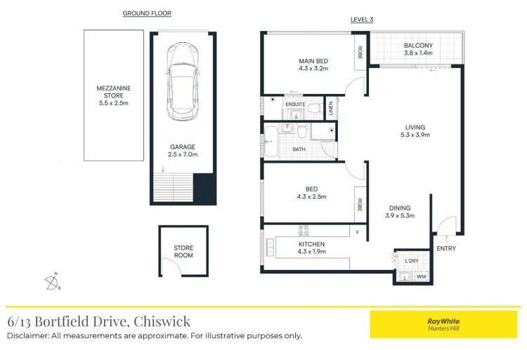 Floorplan of Homely unit listing, 6/13 Bortfield Drive, Chiswick NSW 2046