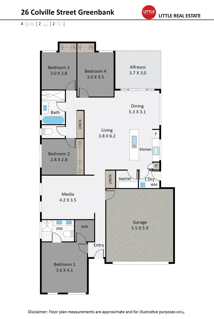Floorplan of Homely house listing, 26 Colville Street, Greenbank QLD 4124