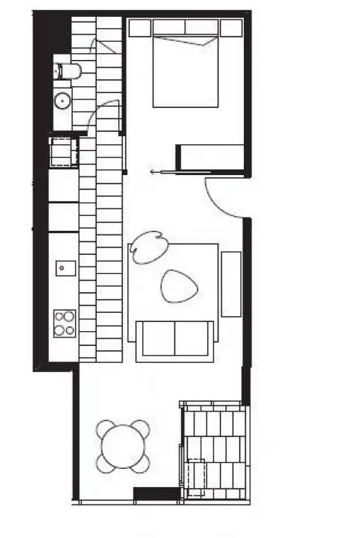 Floorplan of Homely apartment listing, 2214/155 Franklin Street, Melbourne VIC 3000