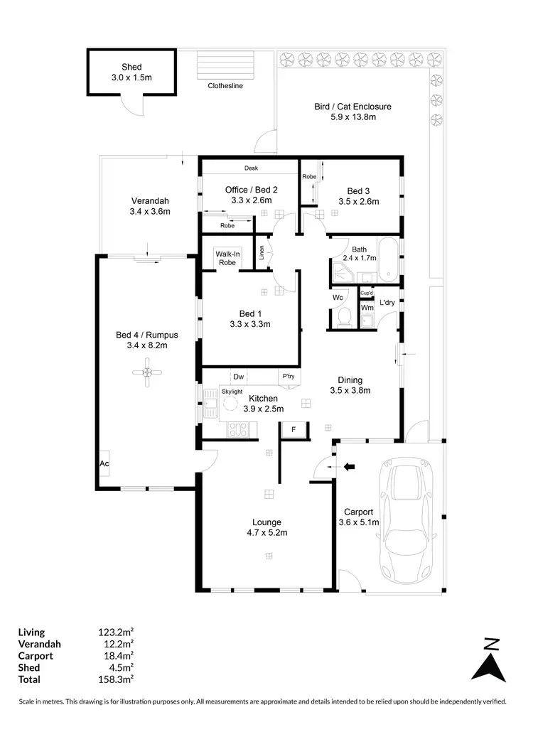 Floorplan of Homely unit listing, 2/12 Douglas Avenue, Hillcrest SA 5086