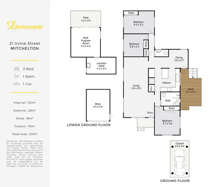 Floorplan of Homely house listing, 21 Irvine Street, Mitchelton QLD 4053