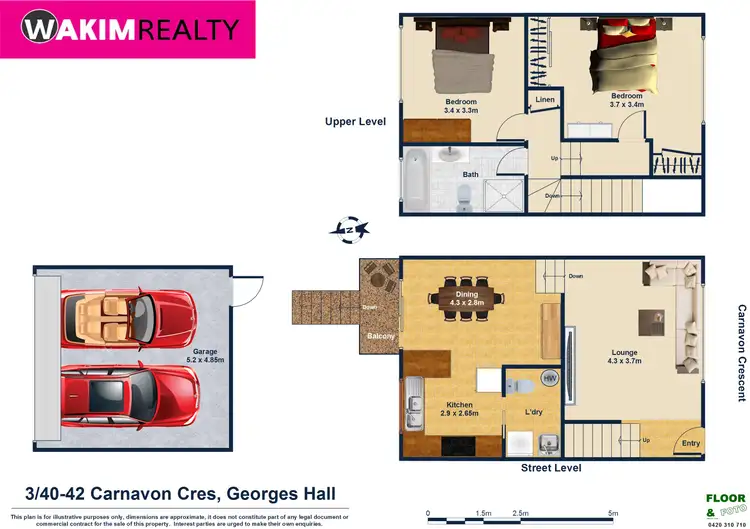 Floorplan of Homely townhouse listing, 3/40 Carnavon Crescent, Georges Hall NSW 2198