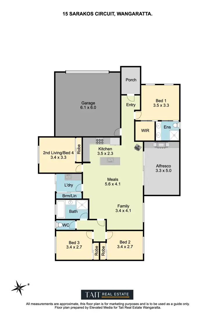 Floorplan of Homely house listing, 15 Sarakos Circuit, Wangaratta VIC 3677