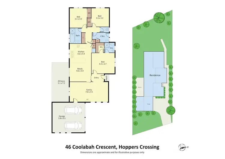 Floorplan of Homely house listing, 46 Coolabah Crescent, Hoppers Crossing VIC 3029