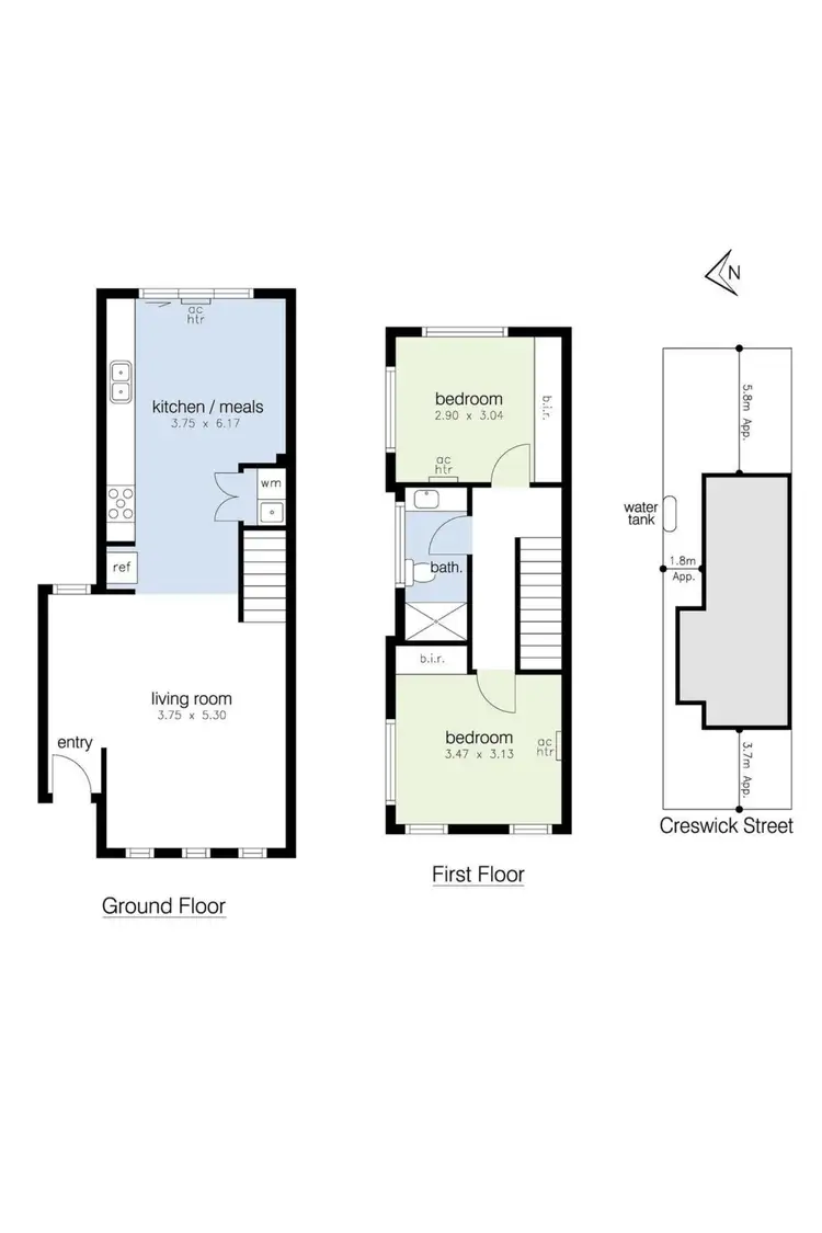 Floorplan of Homely house listing, 115A Creswick Street, Footscray VIC 3011