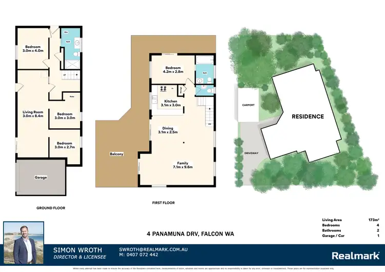 Floorplan of Homely house listing, 4 Panamuna Drive, Falcon WA 6210