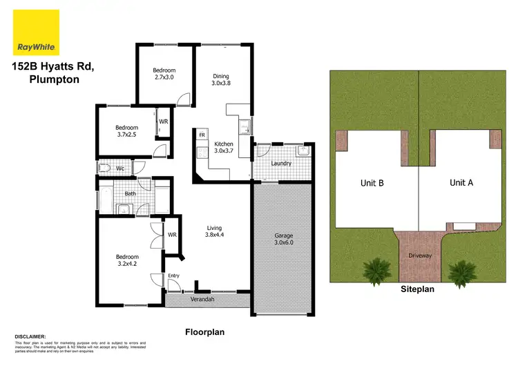 Floorplan of Homely house listing, 152A & 152B Hyatts Road, Plumpton NSW 2761