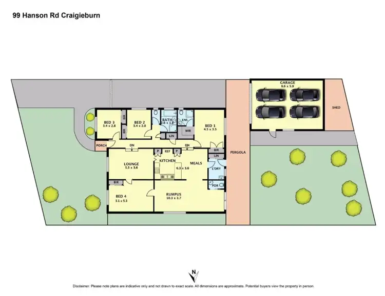 Floorplan of Homely house listing, 99 Hanson Rd, Craigieburn VIC 3064