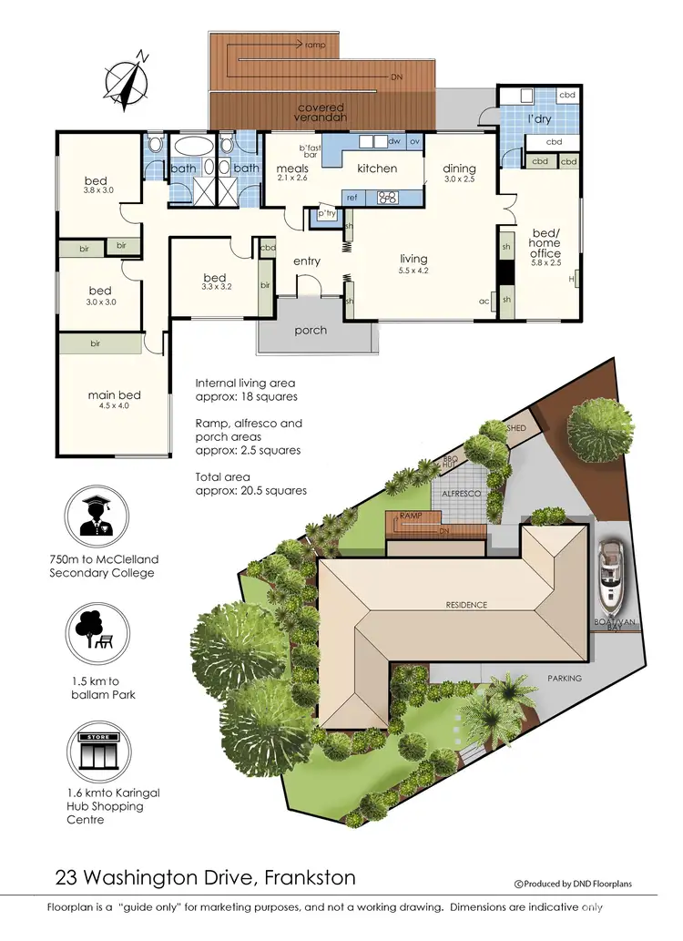Floorplan of Homely house listing, 23 Washington Drive, Frankston VIC 3199