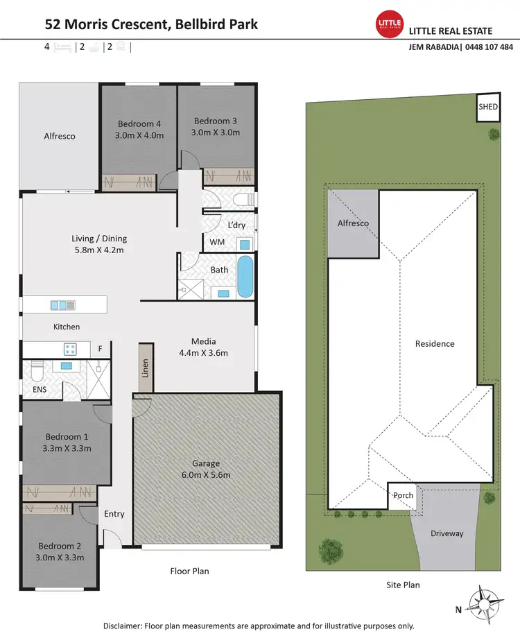 Floorplan of Homely house listing, 52 Morris Crescent, Bellbird Park QLD 4300