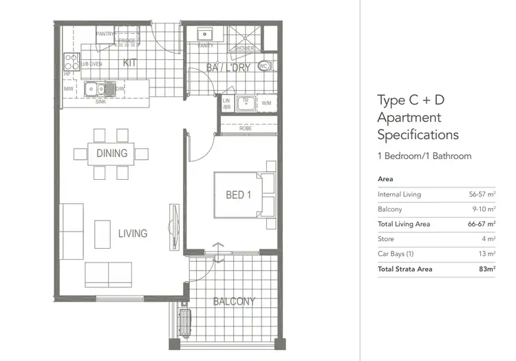 Floorplan of Homely apartment listing, 28/1 Kentucky Court, Cockburn Central WA 6164
