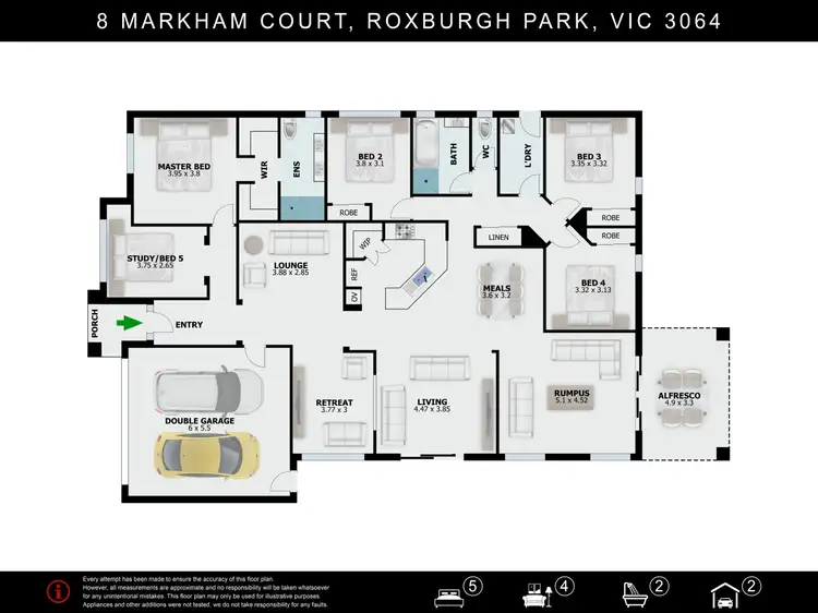 Floorplan of Homely house listing, 8 Markham Court, Roxburgh Park VIC 3064