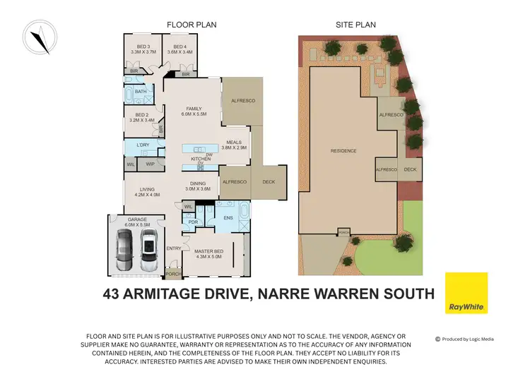 Floorplan of Homely house listing, 43 Armitage Drive, Narre Warren South VIC 3805