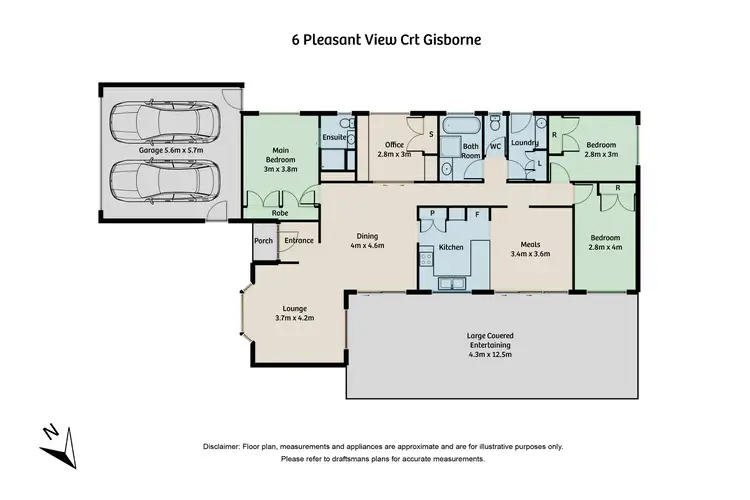 Floorplan of Homely house listing, 6 Pleasant View Court, Gisborne VIC 3437