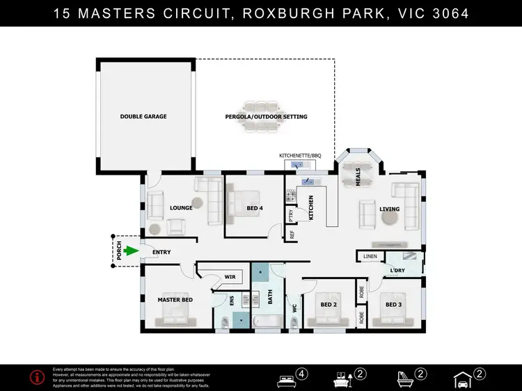 Floorplan of Homely house listing, 15 Masters Circuit, Roxburgh Park VIC 3064