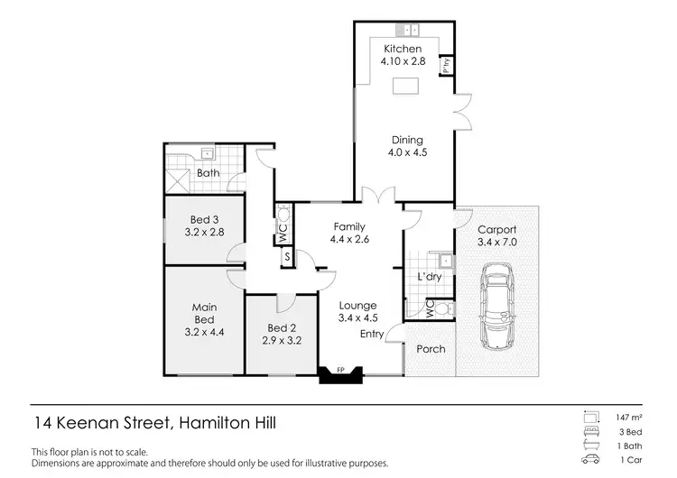 Floorplan of Homely house listing, 14 Keenan Street, Hamilton Hill WA 6163