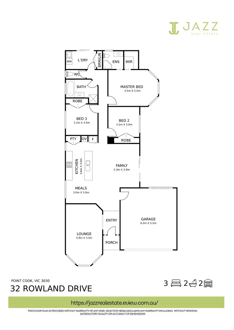 Floorplan of Homely house listing, 32 Rowland Drive, Point Cook VIC 3030
