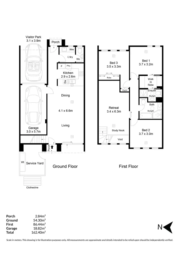 Floorplan of Homely townhouse listing, 11/49 Glen Rowan Road, Woodville South SA 5011