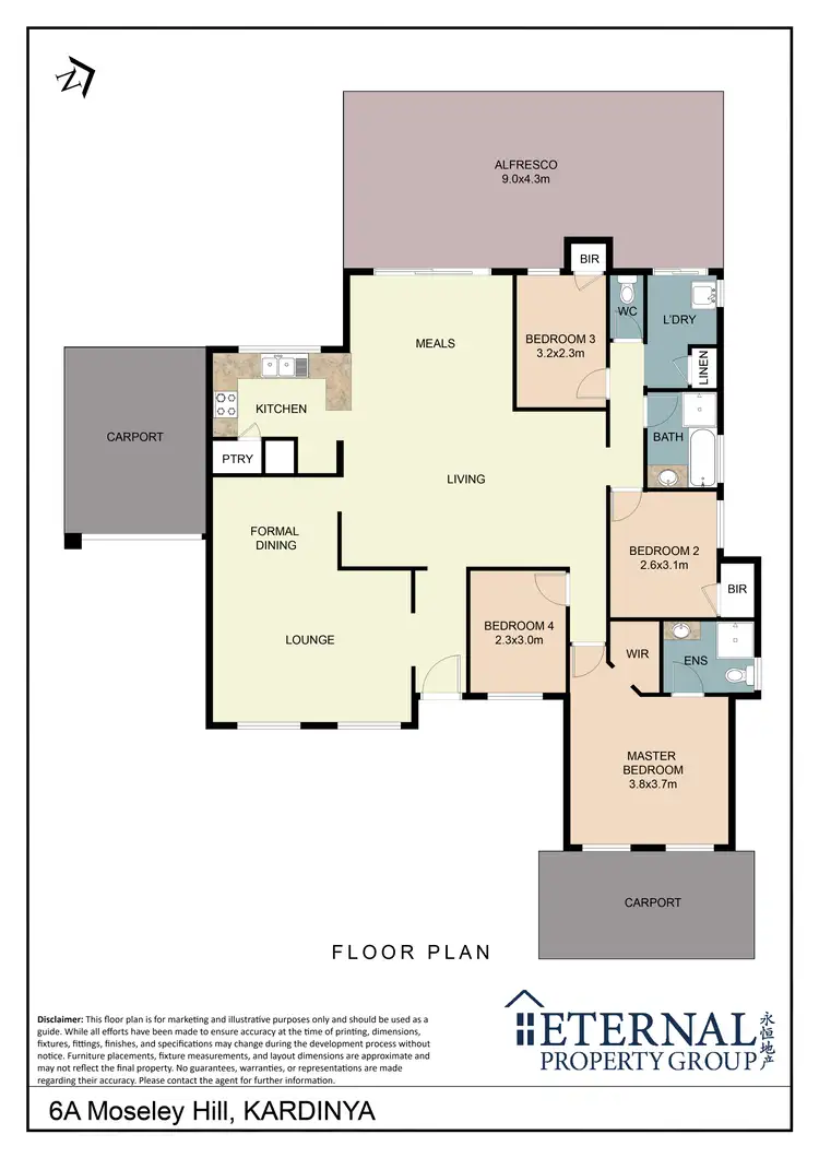 Floorplan of Homely house listing, 6A Moseley Hill, Kardinya WA 6163