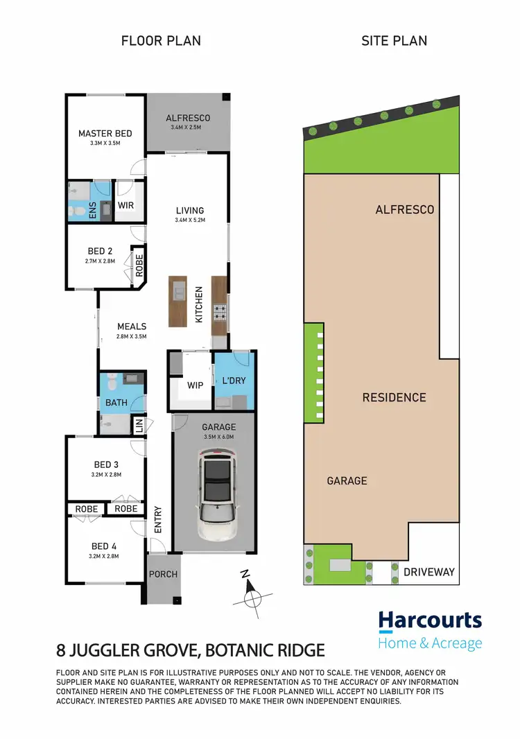 Floorplan of Homely house listing, 8 JUGGLER GROVE, Botanic Ridge VIC 3977