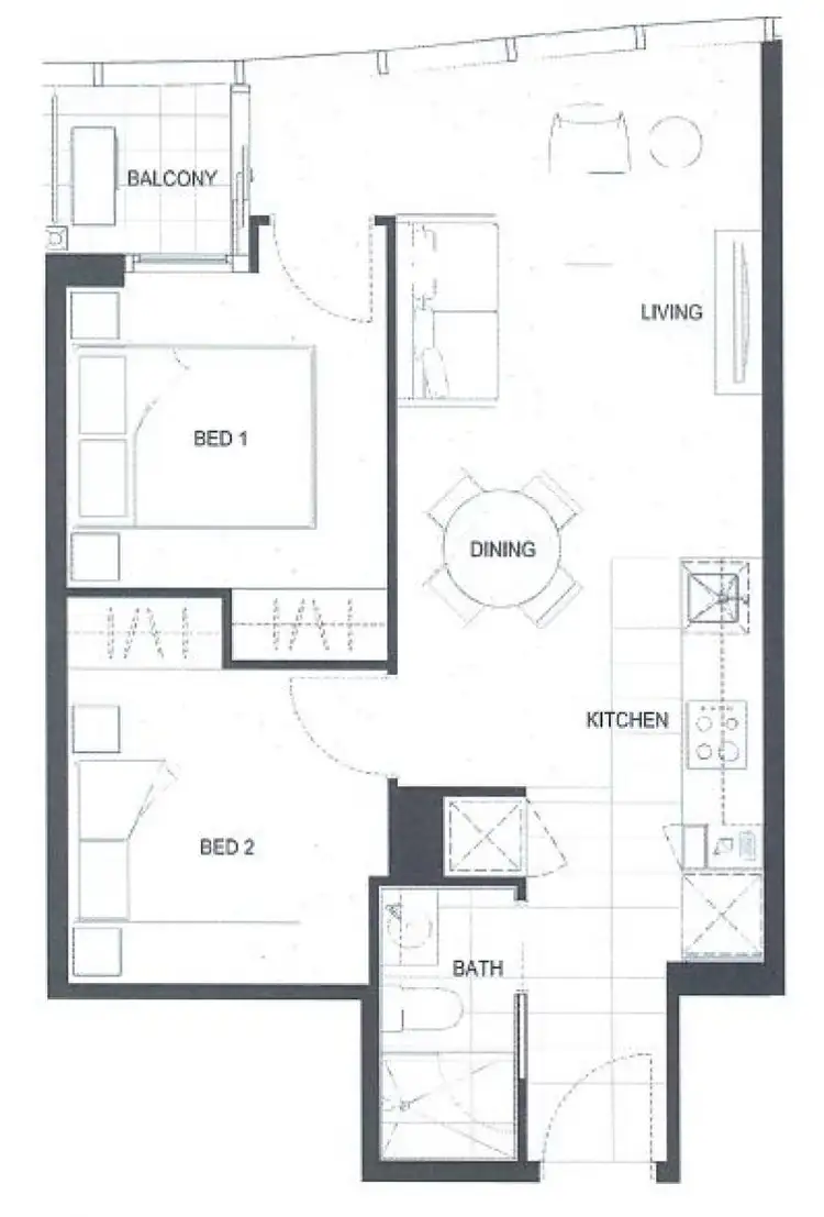 Floorplan of Homely apartment listing, 1502/285 La Trobe Street, Melbourne VIC 3000