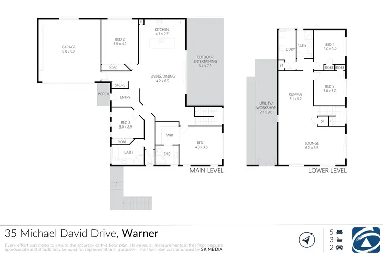 Floorplan of Homely house listing, 35 Michael David Drive, Warner QLD 4500
