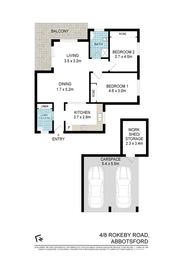 Floorplan of Homely apartment listing, 4/8 Rokeby Road, Abbotsford NSW 2046