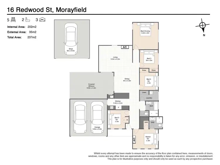Floorplan of Homely house listing, 16 Redwood Street, Morayfield QLD 4506