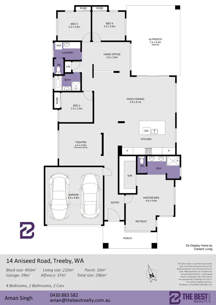 Floorplan of Homely house listing, 14 Aniseed Road, Treeby WA 6164