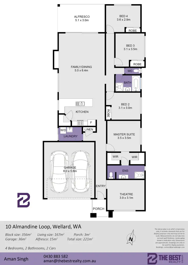 Floorplan of Homely house listing, 10 Almandine Loop, Wellard WA 6170