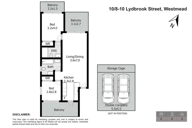 Floorplan of Homely apartment listing, 10/8-10 Lydbrook Street, Westmead NSW 2145