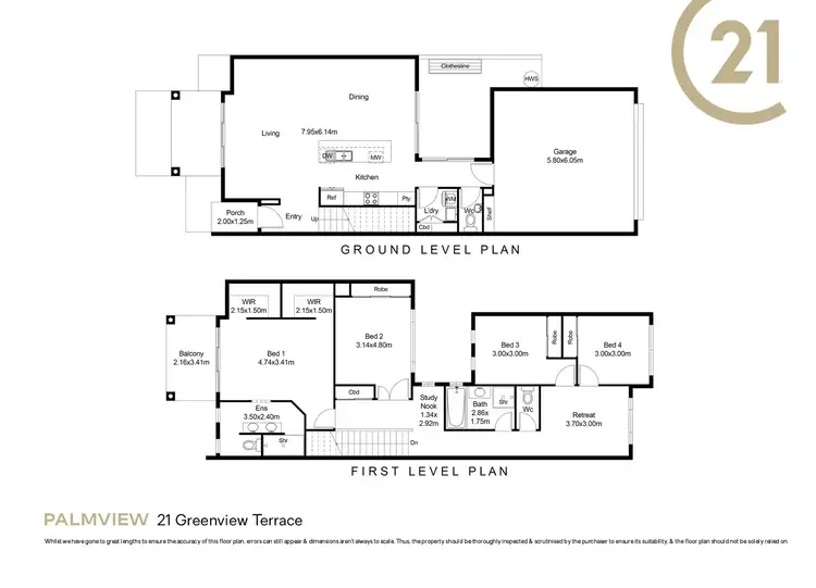 Floorplan of Homely townhouse listing, 21 Greenview Terrace, Palmview QLD 4553
