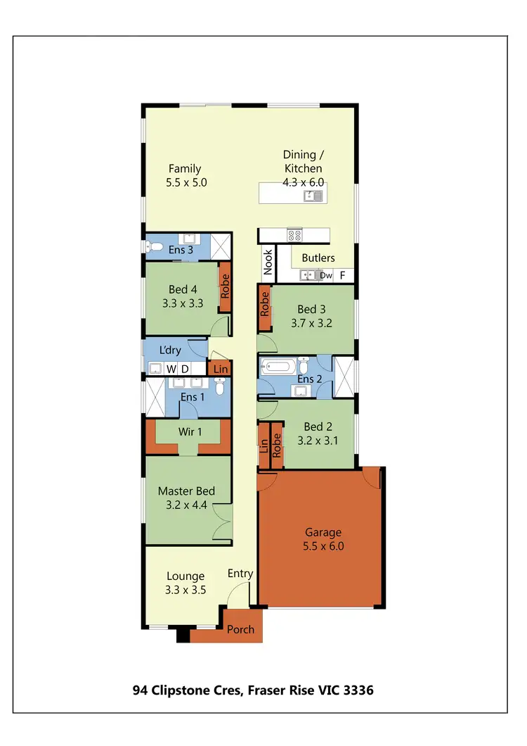 Floorplan of Homely house listing, 94 Clipstone Crescent, Fraser Rise VIC 3336