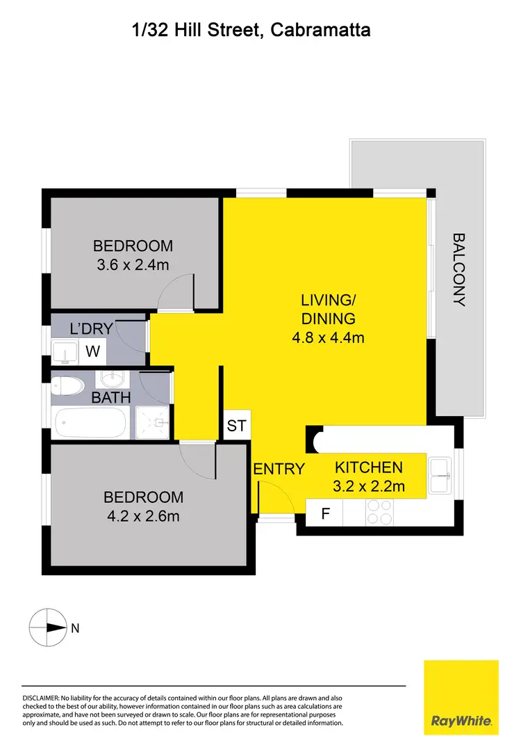 Floorplan of Homely apartment listing, 1/32 Hill Street, Cabramatta NSW 2166