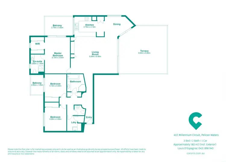 Floorplan of Homely unit listing, 41/1 Millennium Circuit, Pelican Waters QLD 4551