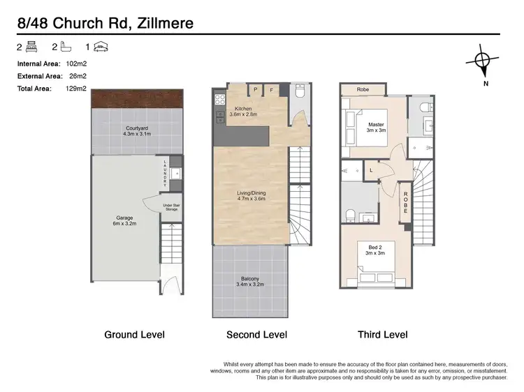 Floorplan of Homely townhouse listing, 8/48 Church Road, Zillmere QLD 4034