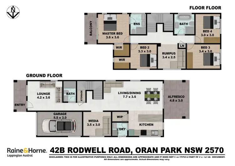 Floorplan of Homely house listing, 42B Rodwell Road, Oran Park NSW 2570