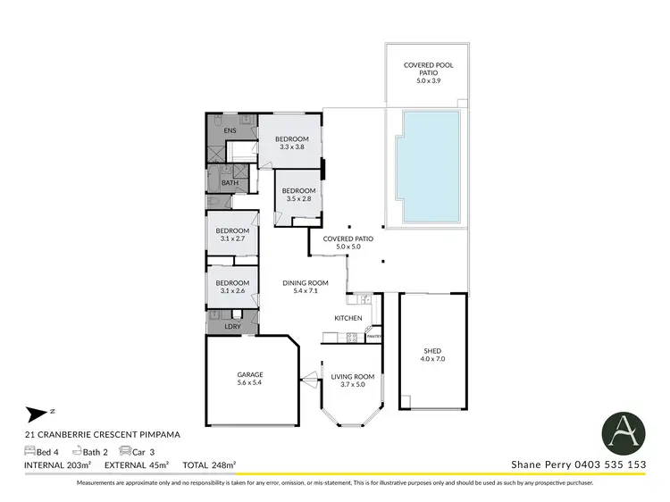 Floorplan of Homely house listing, 21 Cranberrie Crescent, Pimpama QLD 4209