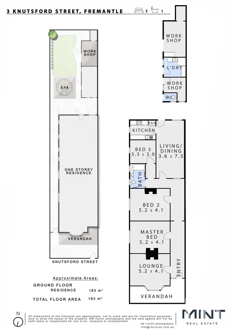 Floorplan of Homely house listing, 3 Knutsford Street, Fremantle WA 6160