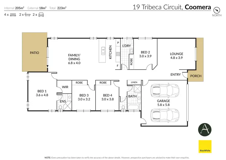 Floorplan of Homely house listing, 19 Tribeca Circuit, Coomera QLD 4209