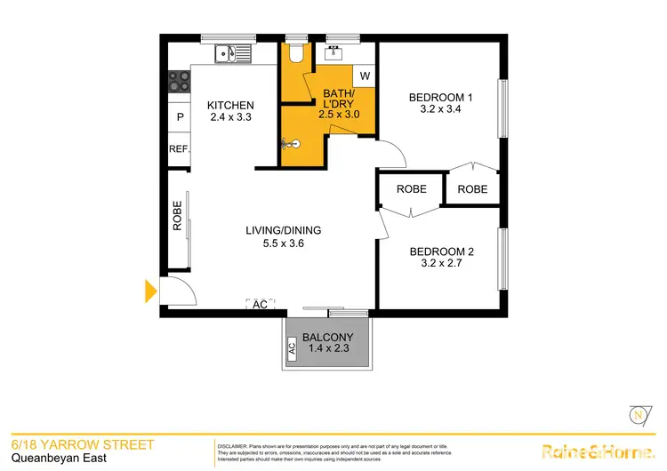 Floorplan of Homely apartment listing, 6/18 Yarrow Street, Queanbeyan East NSW 2620