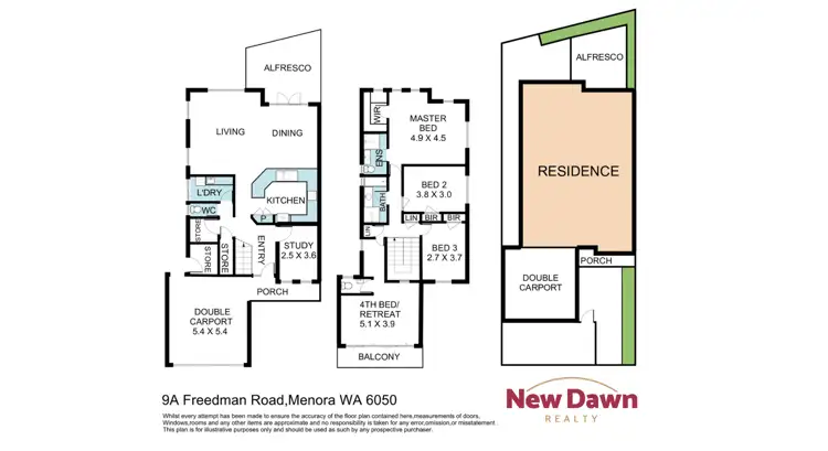 Floorplan of Homely house listing, 9A Freedman Road, Menora WA 6050