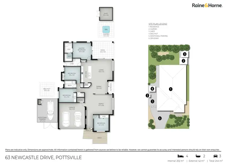 Floorplan of Homely house listing, 63 Newcastle Drive, Pottsville NSW 2489
