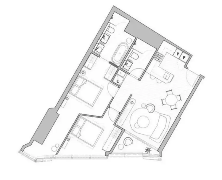 Floorplan of Homely apartment listing, 3311A/250 Spencer Street, Melbourne VIC 3000