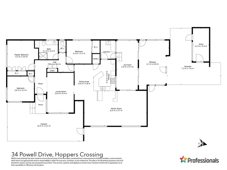 Floorplan of Homely house listing, 34 Powell Drive, Hoppers Crossing VIC 3029