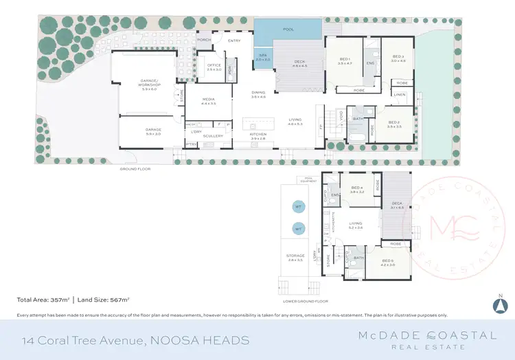 Floorplan of Homely house listing, 14 Coral Tree Avenue, Noosa Heads QLD 4567
